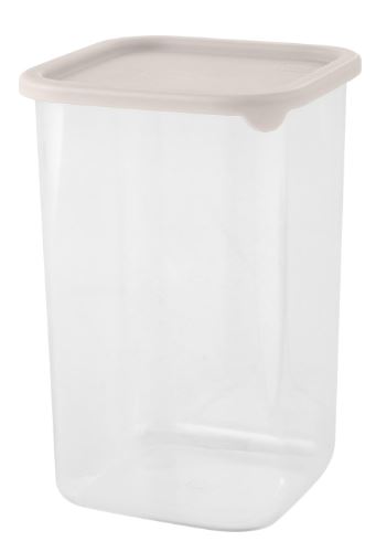 Банка для сыпучих продуктов Sugar&Spice Vanilla квадрат,1,2л  с гибкой крышкой латте